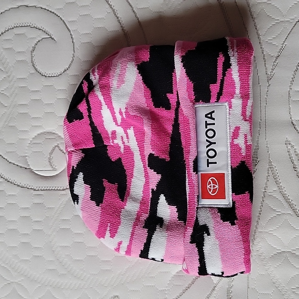 Camo pink Toyota beanie